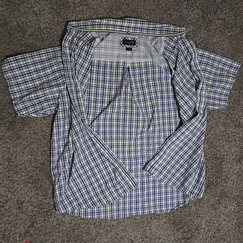 Ariat Men's Blue and White Checkered Shirt - Picture 4 of 6
